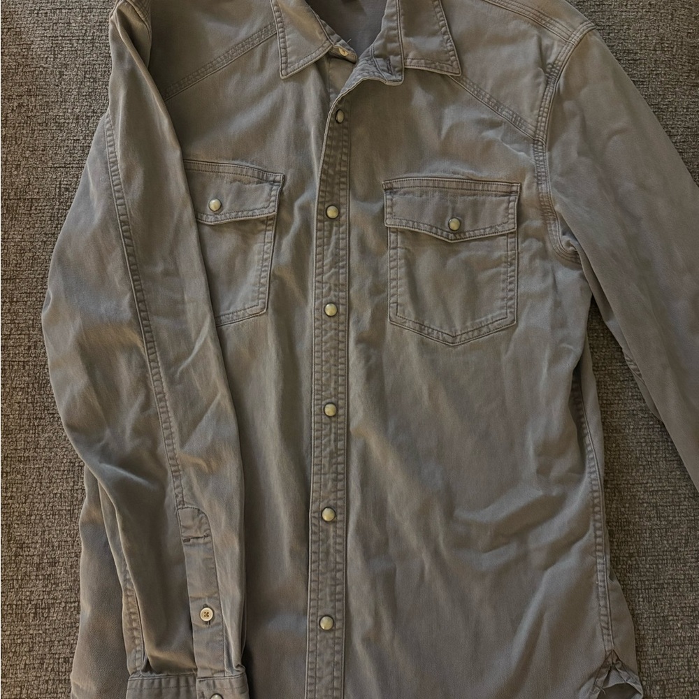 Lucky Brand Men's Button-Up Shirt in Tan